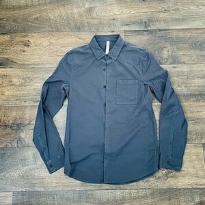 Lululemon Commission Button Down Gray Shirt